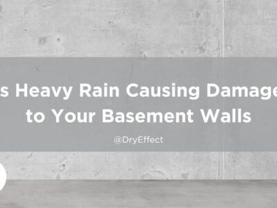 Basement wall water damage